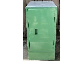 Green Solid Metal Industrial Single Door Cabinet