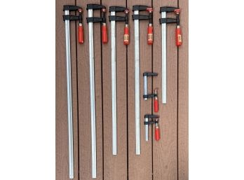 (7) Assorted Size Bessey Bar Clamps