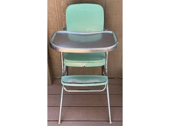 Vintage Costco Turquoise Collaspable High Chair (as Is)