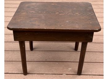 Vintage Solid Wood Handmade Side Table