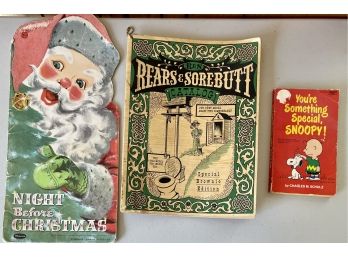 (3) Vintage Books - Night Before Christmas By Whitman Florence Sarah Winship, Rears And Sorebutt, And More