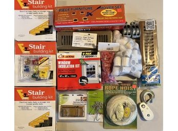 Stair Building Kits, Deadbolt Lock, Vent Covers, Rope Hoist, And More