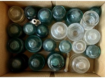 Collection Of Antique Glass Insulators (as Is)