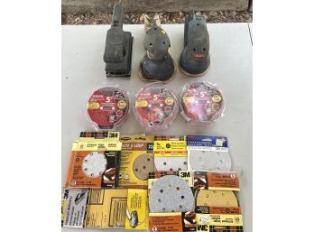 Bosch, Ryobi, And Black & Decker Corded Sanders With Sanding Discs