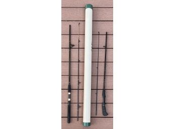 (2) Zebco Fishing Rods - Rhino Spinning 6'6'' And Model 4211 5'6'' With Case (missing Cap)