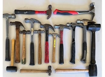 Large Collection Of Assorted Hammers And Mallets - Husky, Pittsburgh, Estwing, And More