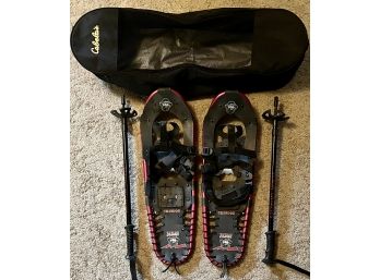 Yukon Charlie Chinook 26 Inch Snowshoes With Trek Poles And Cabela's Carry Case