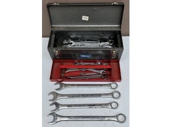 Master Mechanic Tool Box With Large Wrench Collection