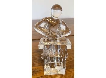 Vintage Orrefors Scandinavian Lead Crystal Carpenter Figurine