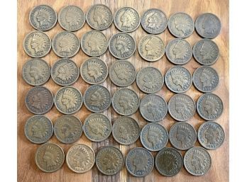 (41) Indian Head Cent Penny Coins Assorted Dates 1887-1907