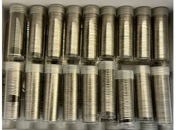 Large Collection Of Nickels In Coin Containers - 1950's - 2010 Most Containers Full With $2.00 Per Container