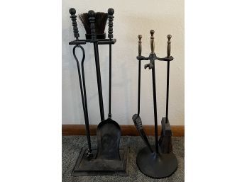 (2) Wrought Iron Fireplace Sets