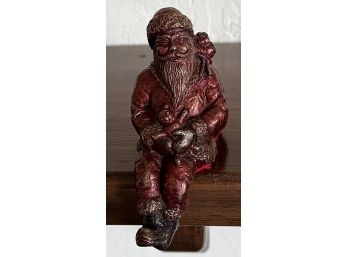 Signed Solid Brass Santa Figurine Roltgen 1993