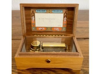 Original Rouge Music Box Made In Switzerland 'my Lady Green Sleeves' (works)