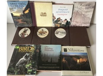 Small Collection Of Books - Norman Rockwell, Yellowstone, World Atlas, And More