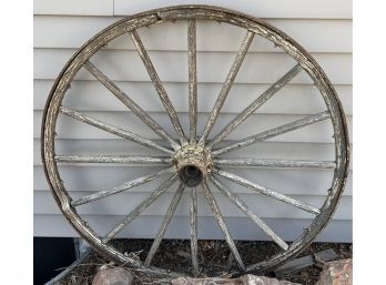 Antique 36' Metal Trim Wagon Wheel (as Is)