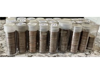 27 Containers Of 70's - 2010 Dimes Most Containers Have $5.00 In Dimes Each