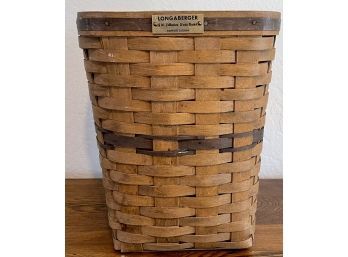 Longaberger J.W. Collection Waste Basket 1989