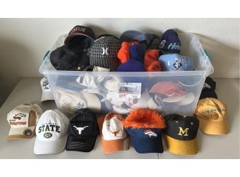 Large Assorted Hat Collection Sports, Advertising, Name Brand And More