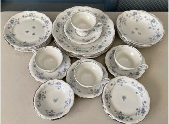 4-Piece Set Of Bavaria Johann Haviland Blue Garland Platinum Dinnerware (3 Of 4)