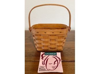 Longaberger 1997 American Cancer Society Basket With Paperwork