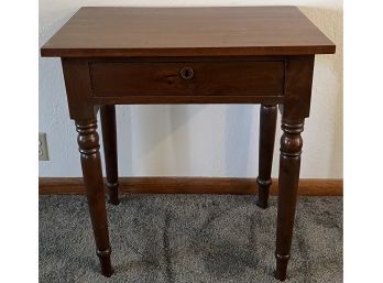 Antique Mahogany Single Drawer Side Table (no Key)