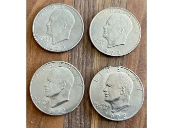 (4) 1972 D Eisenhower Dollar Coins