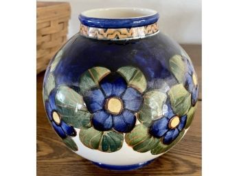 Royal Compenhagen Aluminia Faience Denmark 1954 Hand Painted Pottery Vase