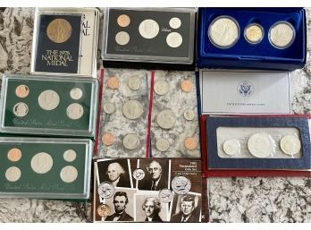 (3) United States Mint Proof Sets, 1988 Proof Set, 1985 Proof Set, Bicentennial Proof Set, 1986 Proof Set