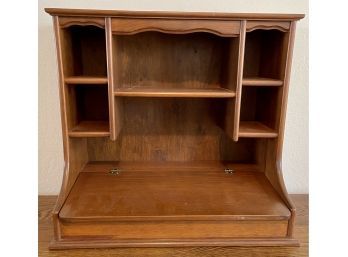 Vintage Solid Pine Hanging Small Mail Desk