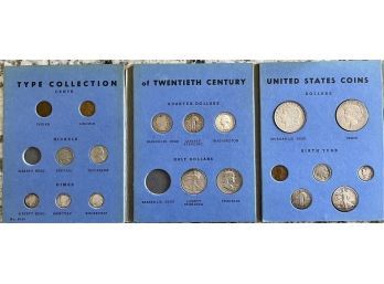 20th Century Type Coin Book 1903 Indian Head, 1907 Buffalo, 1923 Peace Dollar - Missing 2 Coins