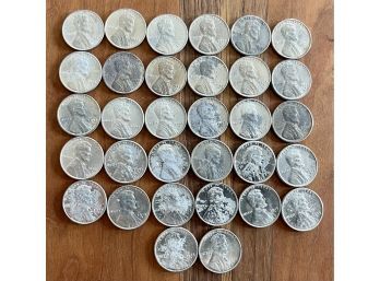 Collection Of (32) 1943 Steel War Wheatback Penny Coins