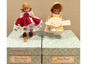 Madame Alexander Mary, Mary, Quite Contrary', And 'poly Kettle' With Original Boxes, Tags, And Stands