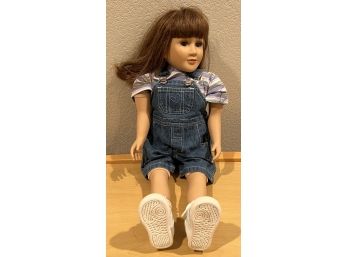 1997 My Twinn - 23 Inch Brown Eyes And Hair With Overalls Doll