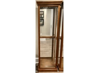 Vintage Pulaski 76 Inch Mirrored Glass Lighted Cabinet With 5 Adjustable Height Glass Shelves