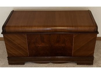 1940's Cedar Wood Hope Chest With Intricate Inlay