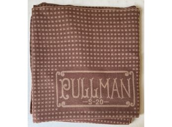 1918 Santa Fe Railroad Wool Pullman Sleeper Car Blanket