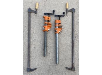 (4) Clamps Including (2) Small Pipe Clamps