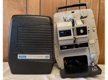 Sears Du-All Eight Movie Projector And Portable Projector Screen