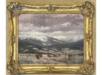 Original Scott Switzer 'sheep's Mountain' In Pretty Gold Frame Signed