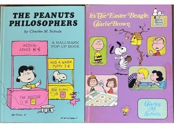 'the Peanuts Philosophers' Hard Back Pop-up Book And 'It's The Easter Beagle, Charlie Brown' Hard Back Book