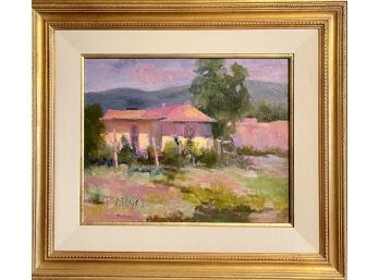 Original Phyllis Meyer Signed Oil Painting 'arroyo Seco Neighbor' 1998 With Original Paperwork