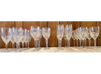 Glass Lenox USA Crystal Glassware Water, Wine, And Champagne Glasses