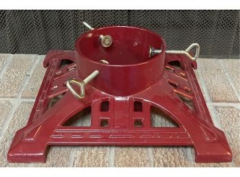 Imported John Wright Red Cast Iron Heirloom Tree Stand