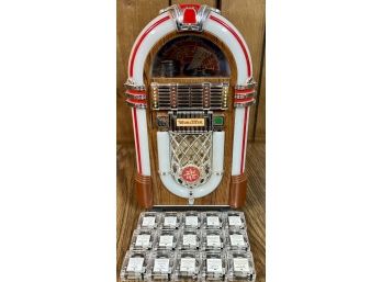 Vintage Wurlitzer Jukebox Mini Cassette Tape Player With Cassettes (made In Japan)