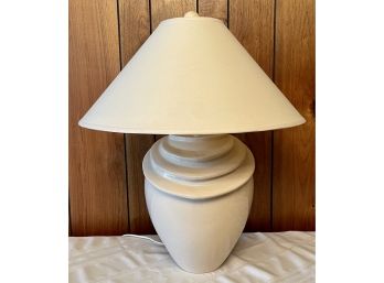 Vintage Ceramic Cream 1980's Bulb Lamp