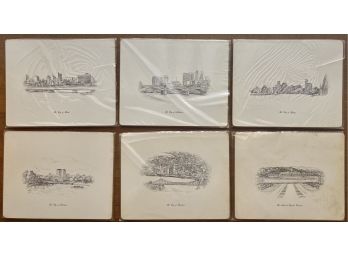 (6) AJ Gover PTY. Limited Table Mats Of Cities Including Brisbane, Sydney, Perth And More