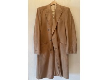 Oxford Custom Clothes Denver LeBaron California Clothes Cashmere Silk Lined Over Coat Size 42