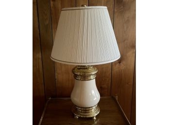 Solid Brass And Cream Ceramic Base Lamp Stiffel 7505 Lamp