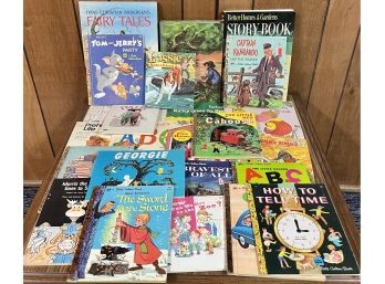 Lot Of Assorted Vintage Children's Books Including, The Adventures Of Huckleberry Fin 1974